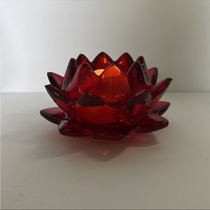 Crystal Lotus Flower Candleholder Meditation Feng Shui Christmas in July